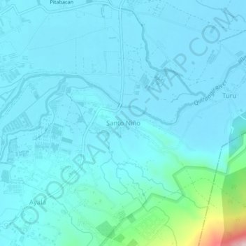 Mapa topográfico Santo Niño, altitud, relieve