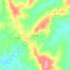 Mapa topográfico Taquaraçu, altitud, relieve