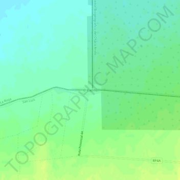 Mapa topográfico El Cadillo, altitud, relieve