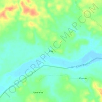 Mapa topográfico Ibia, altitud, relieve