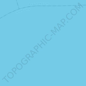 Mapa topográfico Albemarle Sound, altitud, relieve