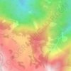 Mapa topográfico Les Portes de Morgon, altitud, relieve