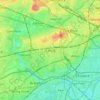 Mapa topográfico Ealing, altitud, relieve