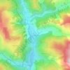 Mapa topográfico Les Roberts, altitud, relieve