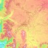 Mapa topográfico Bảo Lộc, altitud, relieve