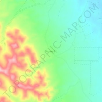 Mapa topográfico Naranjillo, altitud, relieve