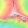 Mapa topográfico Lhotse, altitud, relieve