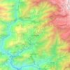 Mapa topográfico Gangtok, altitud, relieve