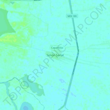 Mapa topográfico Simón Sarlat, altitud, relieve