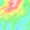 Mapa topográfico Colherinhas de Cima, altitud, relieve