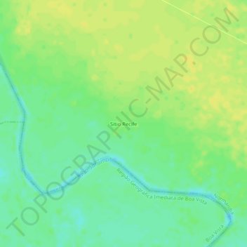 Mapa topográfico Sitio Recife, altitud, relieve
