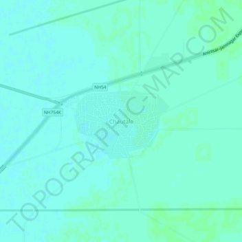 Mapa topográfico Chautala, altitud, relieve