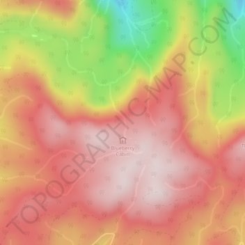 Mapa topográfico San Juan Ridge, altitud, relieve