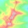 Mapa topográfico Cerro Bolsón, altitud, relieve