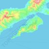 Mapa topográfico Ambon, altitud, relieve