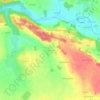 Mapa topográfico Guénouvry, altitud, relieve