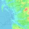 Mapa topográfico Chula Vista, altitud, relieve