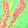 Mapa topográfico Cundinamarca, altitud, relieve