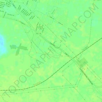 Mapa topográfico Santa Rita, altitud, relieve