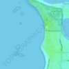 Mapa topográfico Shoalwater Bay, altitud, relieve