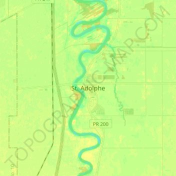 Mapa topográfico St. Adolphe, altitud, relieve