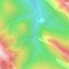 Mapa topográfico Miette Hot Springs, altitud, relieve