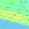 Mapa topográfico Mirit, altitud, relieve