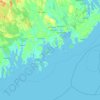 Mapa topográfico Marsh Island, altitud, relieve