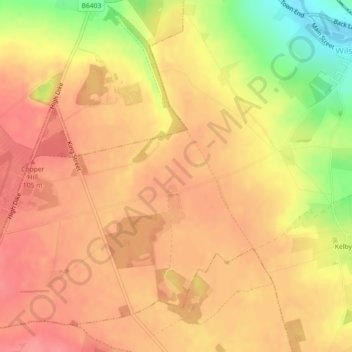 Mapa topográfico Wilsford Heath, altitud, relieve