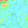 Mapa topográfico Cát Tiên, altitud, relieve