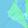 Mapa topográfico Sarasota Beach, altitud, relieve