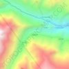 Mapa topográfico Vaquería, altitud, relieve