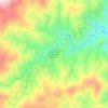 Mapa topográfico Fazendo do Sacramento Segundo, altitud, relieve