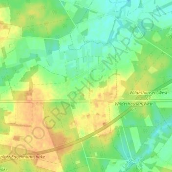 Mapa topográfico Steinloge, altitud, relieve