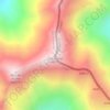 Mapa topográfico Cerro Seler, altitud, relieve