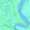 Mapa topográfico Nhà Bè, altitud, relieve