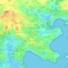 Mapa topográfico Tréver, altitud, relieve