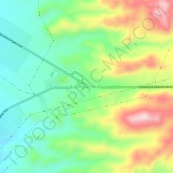 Mapa topográfico La Repartición, altitud, relieve