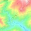 Mapa topográfico Los Gentiles, altitud, relieve