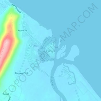 Mapa topográfico Silonay, altitud, relieve