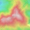 Mapa topográfico Núi Ngok Linh, altitud, relieve