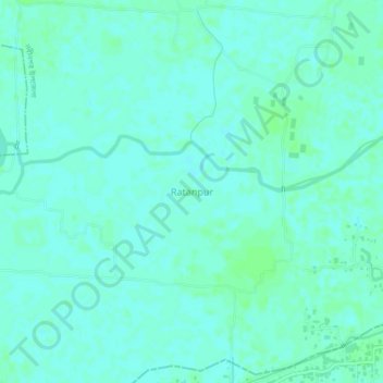 Mapa topográfico Ratanpur, altitud, relieve