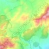 Mapa topográfico Las Casicas, altitud, relieve