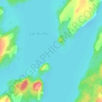 Mapa topográfico Lac du Feu, altitud, relieve