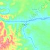 Mapa topográfico La Junta de los Ríos, altitud, relieve
