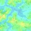 Mapa topográfico Mézérac, altitud, relieve