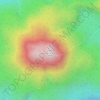 Mapa topográfico Mount Bulusan, altitud, relieve