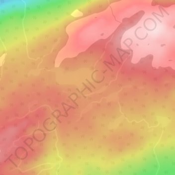 Mapa topográfico Otish Mountains, altitud, relieve