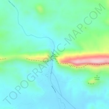 Mapa topográfico Simpsons Gap, altitud, relieve