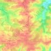 Mapa topográfico Langevin, altitud, relieve